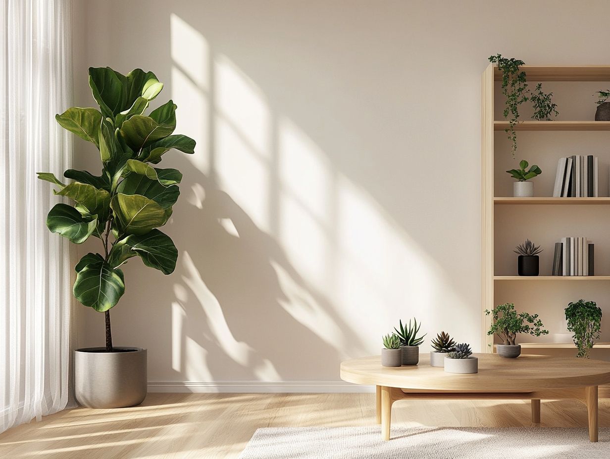 Indoor plants enhancing modern decor