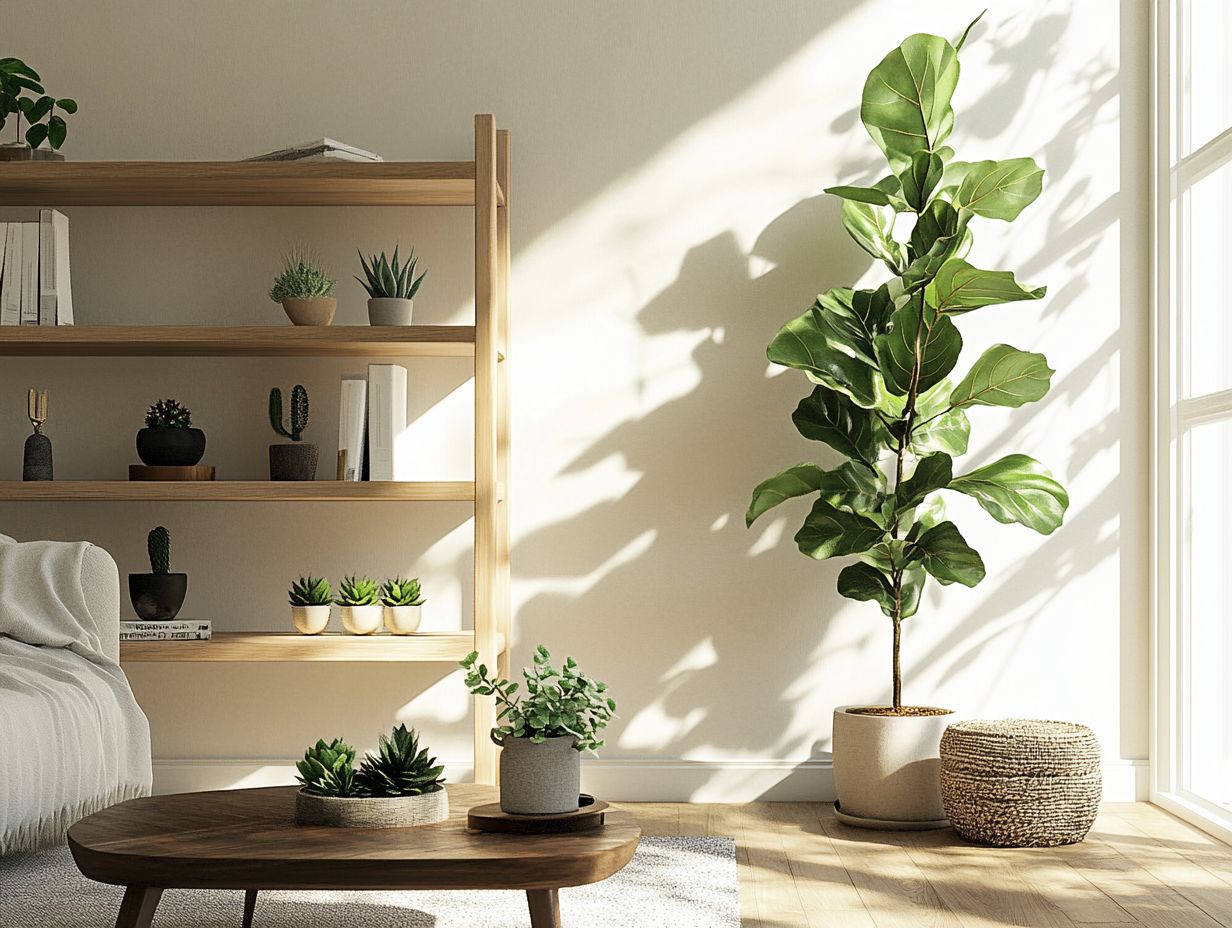 Indoor plants enhancing modern decor