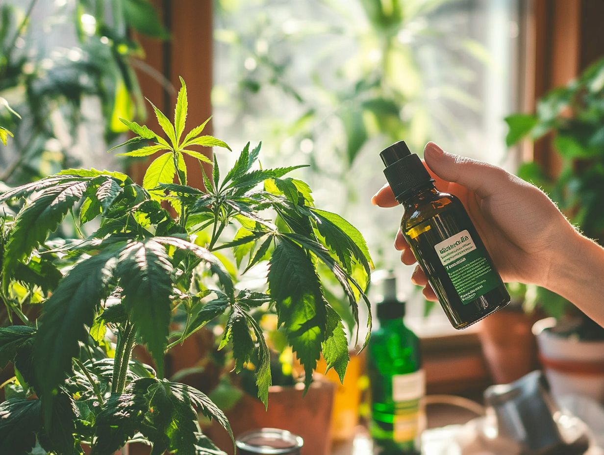 Healthy indoor plants nurtured with neem oil