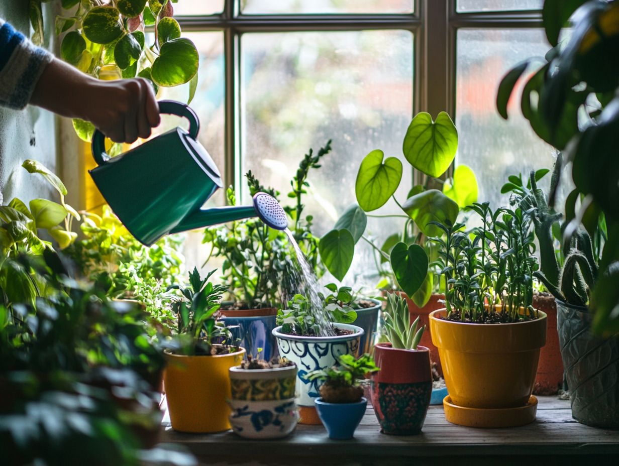 Key Takeaways: Proper watering techniques for thriving indoor plants.