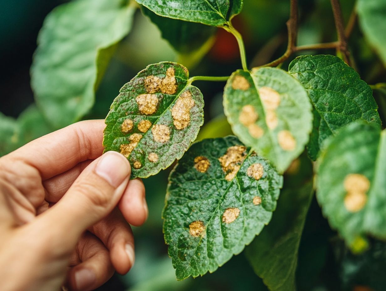 Image of leaf spot diseases