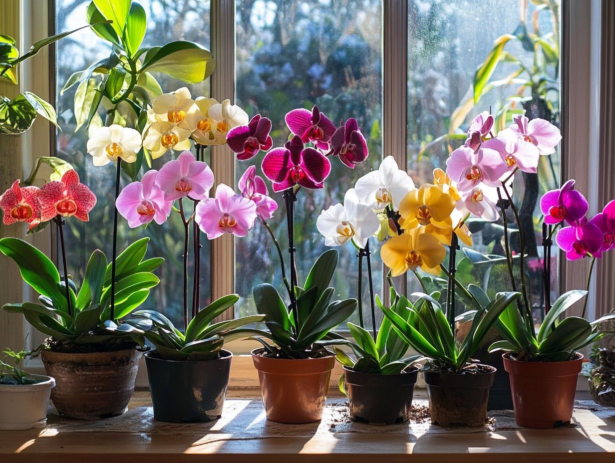 A well-lit orchid thriving in optimal light conditions