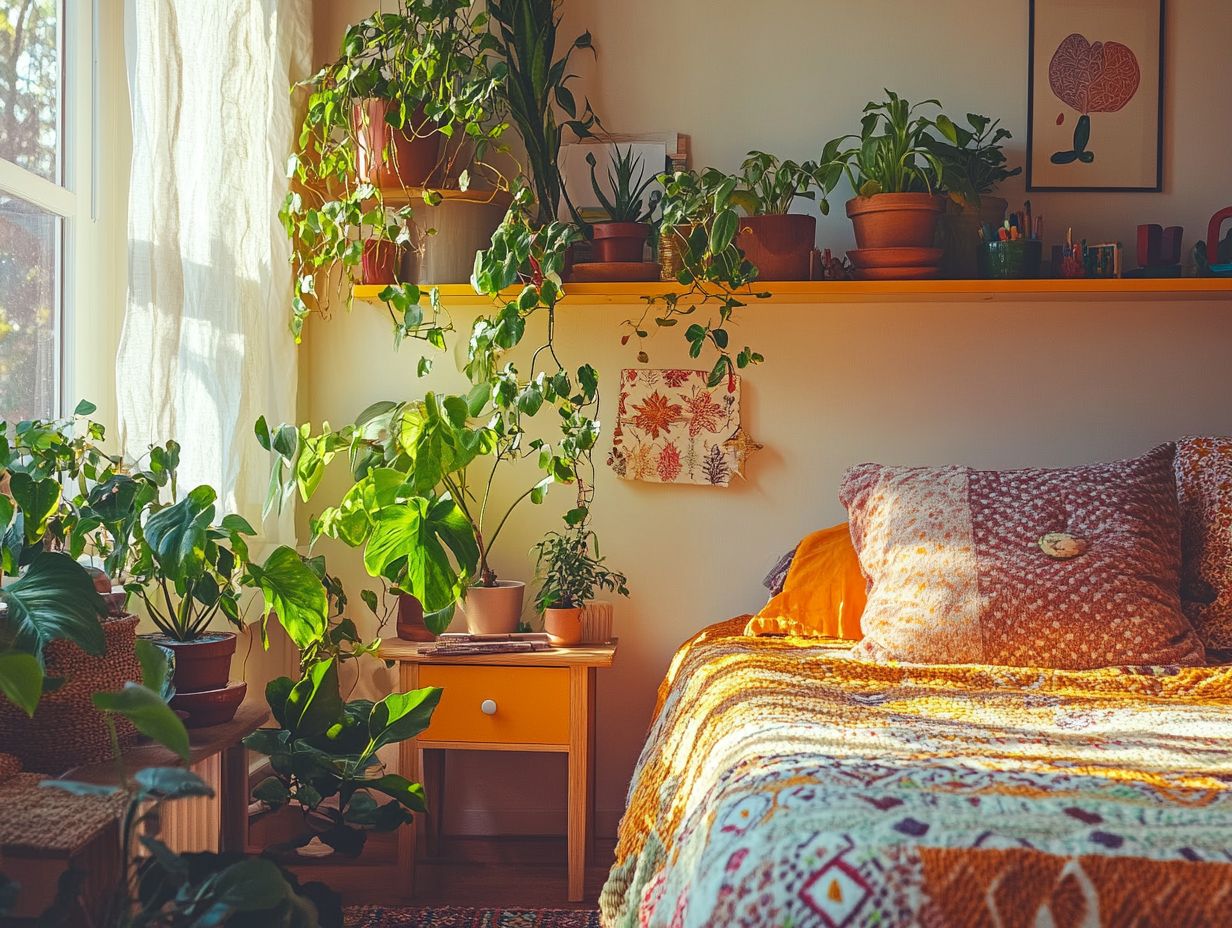 A variety of low-maintenance houseplants suitable for children's rooms.