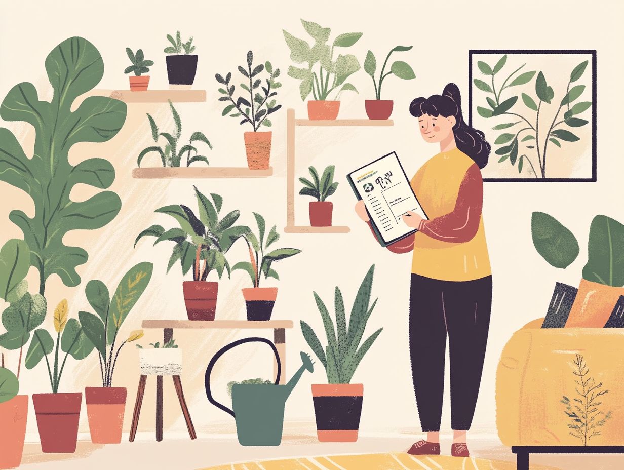 Visual representation of indoor plant care tips