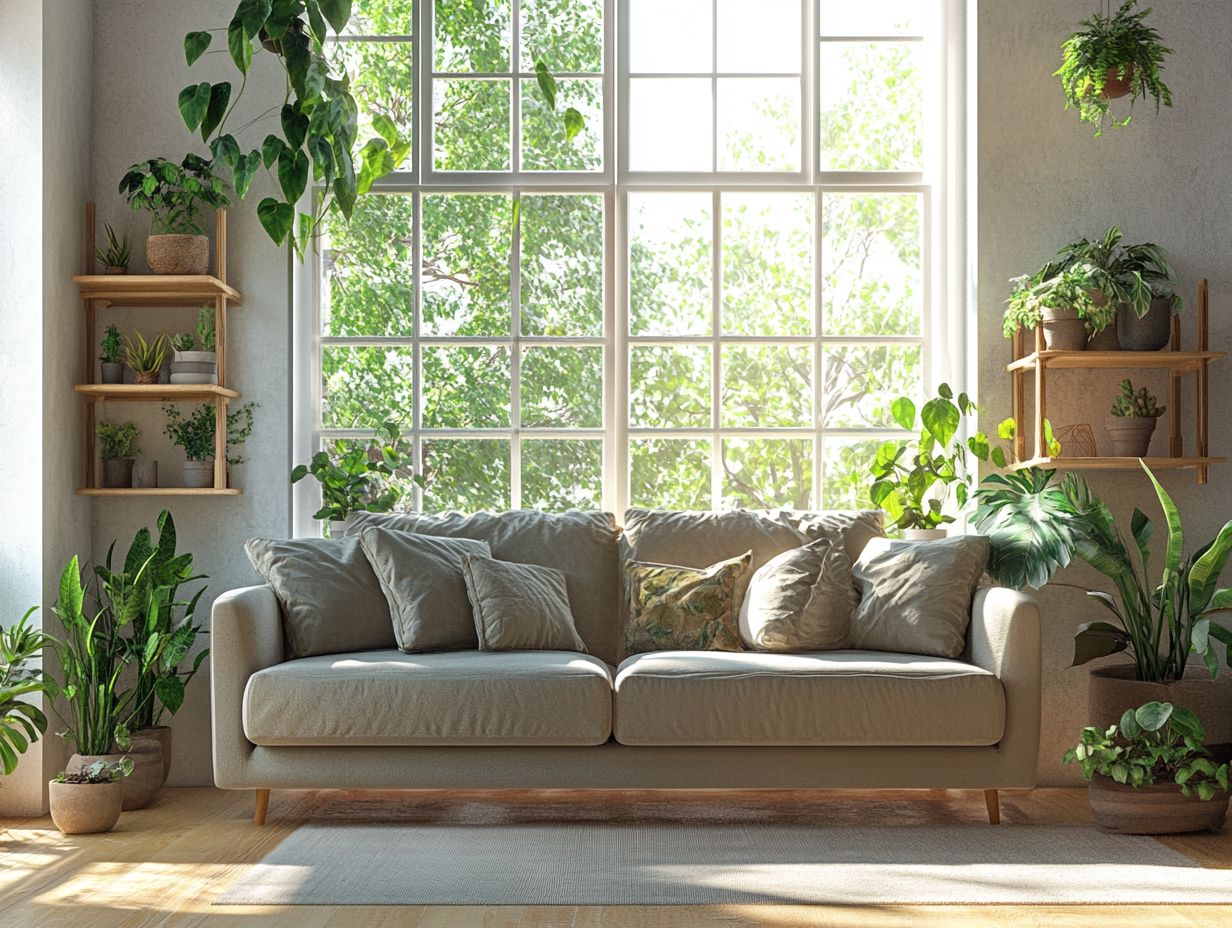 A person caring for indoor plants in a bright room