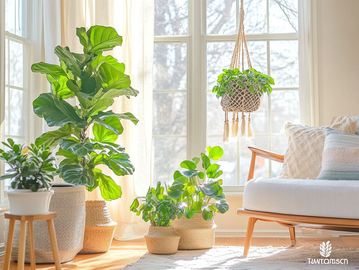 Indoor plants creating a stunning statement wall in home decor