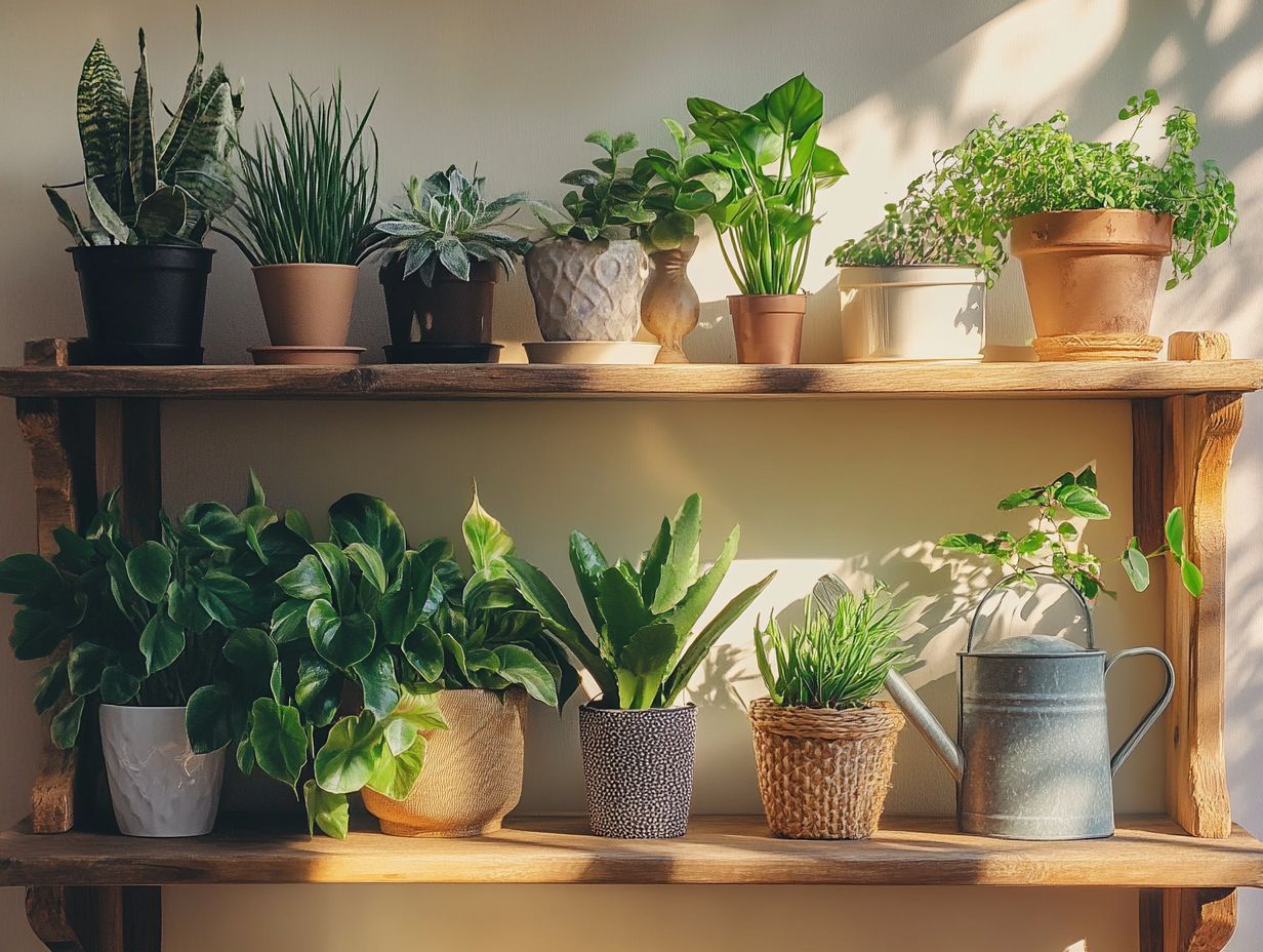 Bright and indirect light for indoor plants