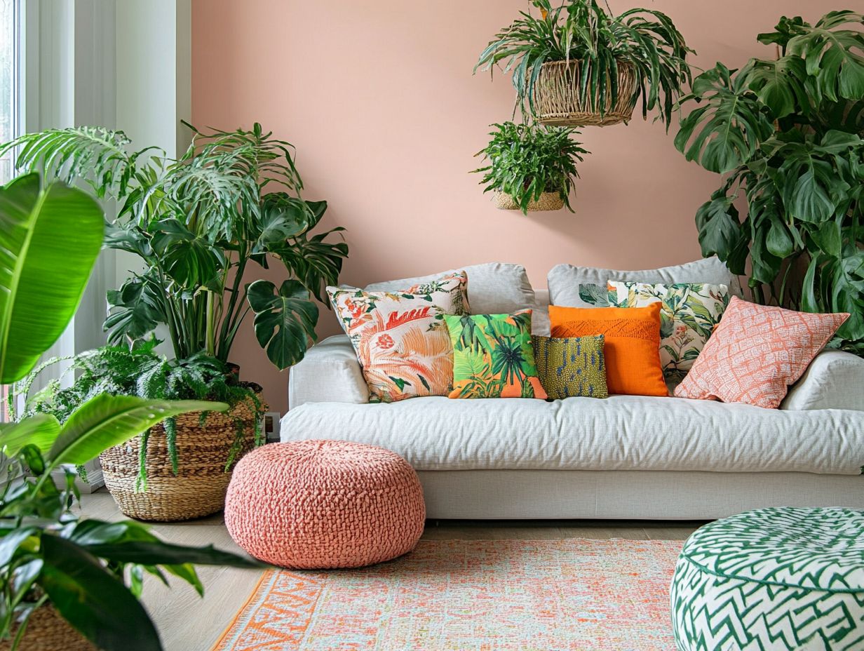 Various indoor plants suitable for different home color palettes