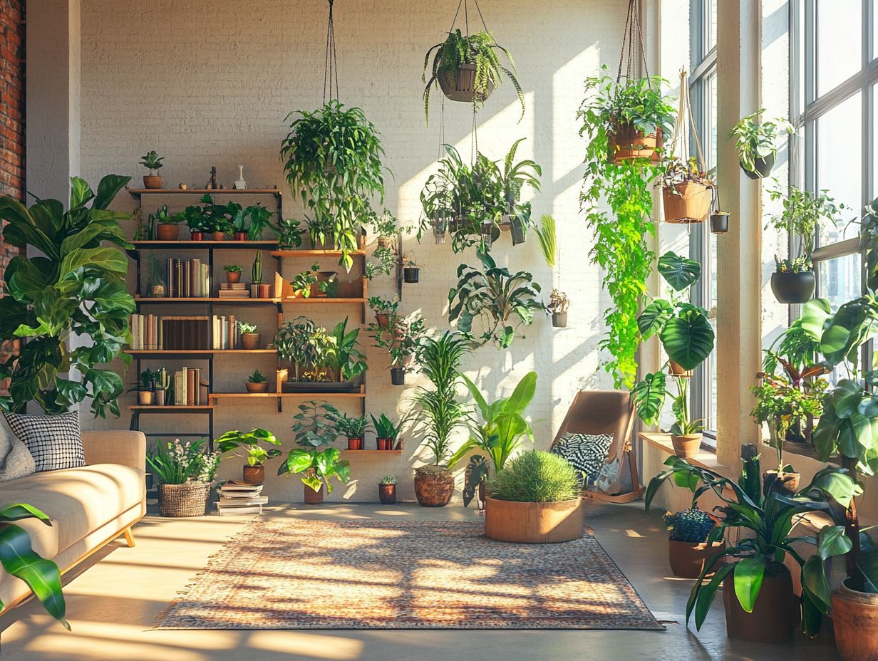 Indoor plants for open concept homes infographic