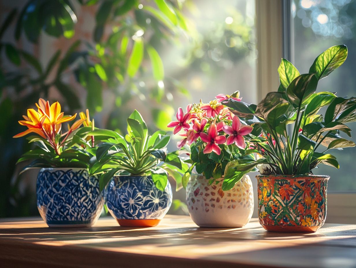 Indoor flowering plants with pests and diseases