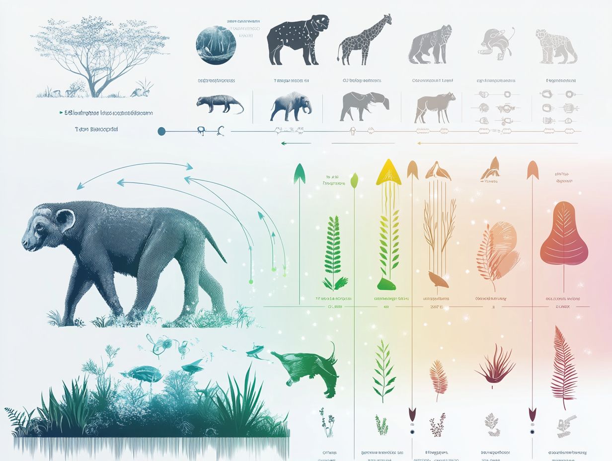 Illustration showing effects of light exposure on various species