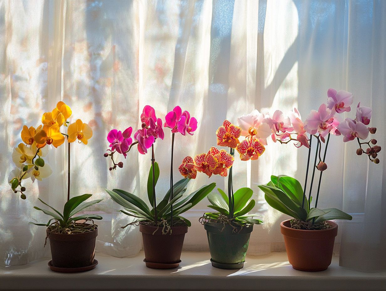 What is light management for indoor orchids?