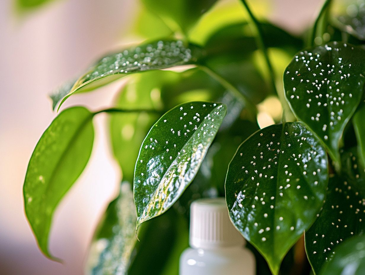 Image showing the damage caused by whiteflies on houseplants.