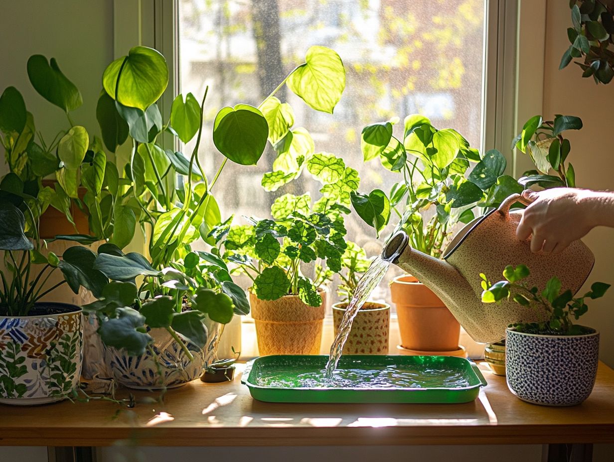 Image showing signs of over or underwatering in houseplants