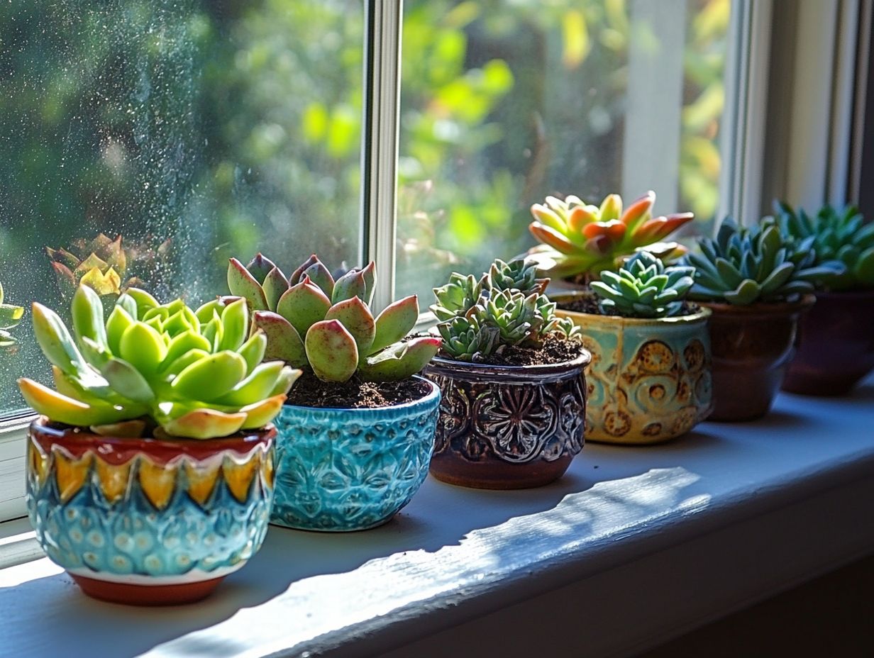 A variety of sun-loving succulents basking in sunlight.