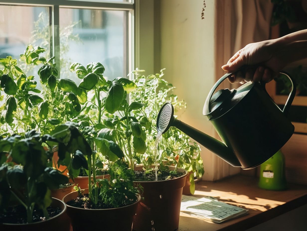 Infographic on optimizing watering for indoor vegetables.