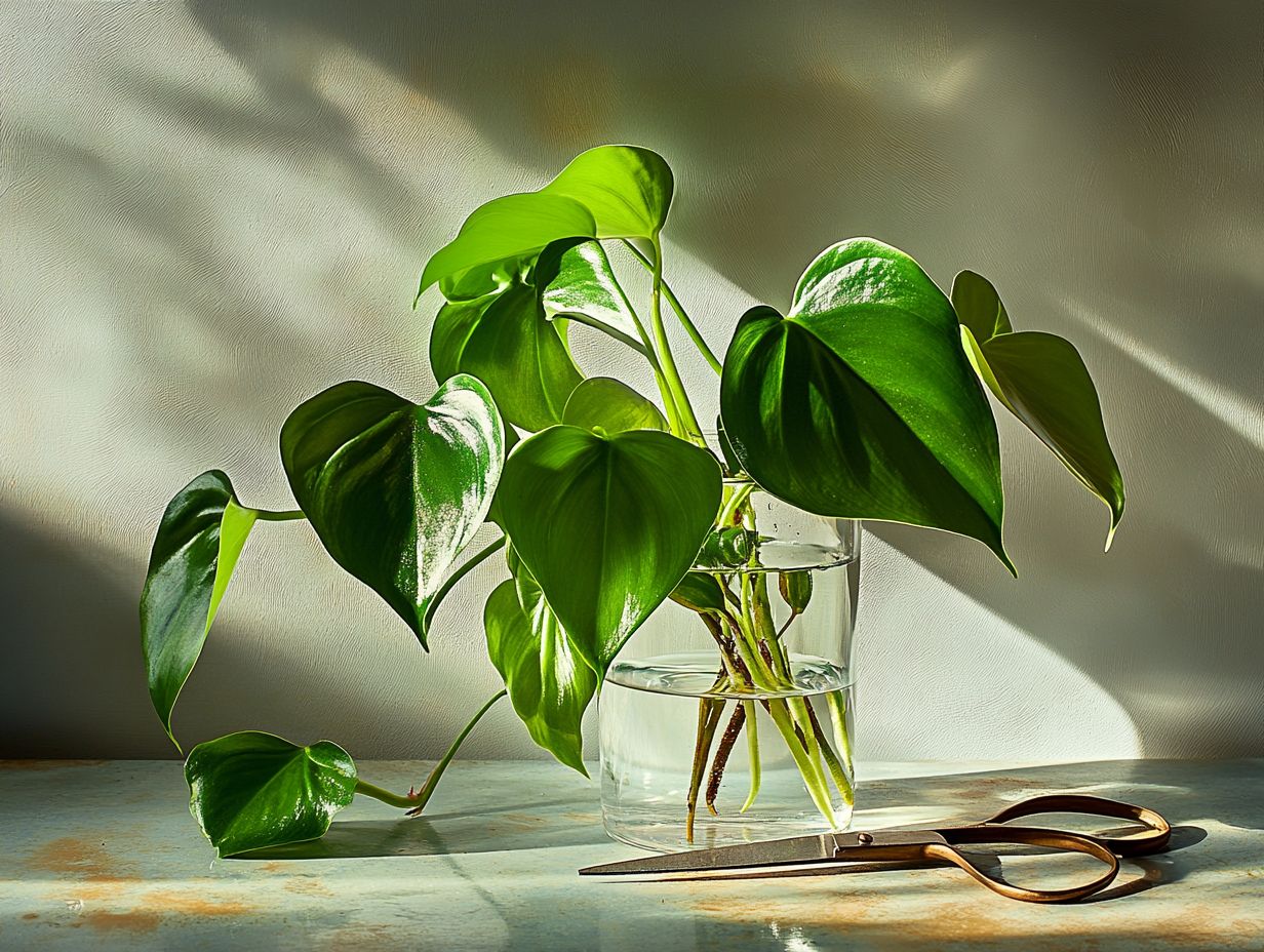 A visual guide for selecting healthy Philodendrons for propagation