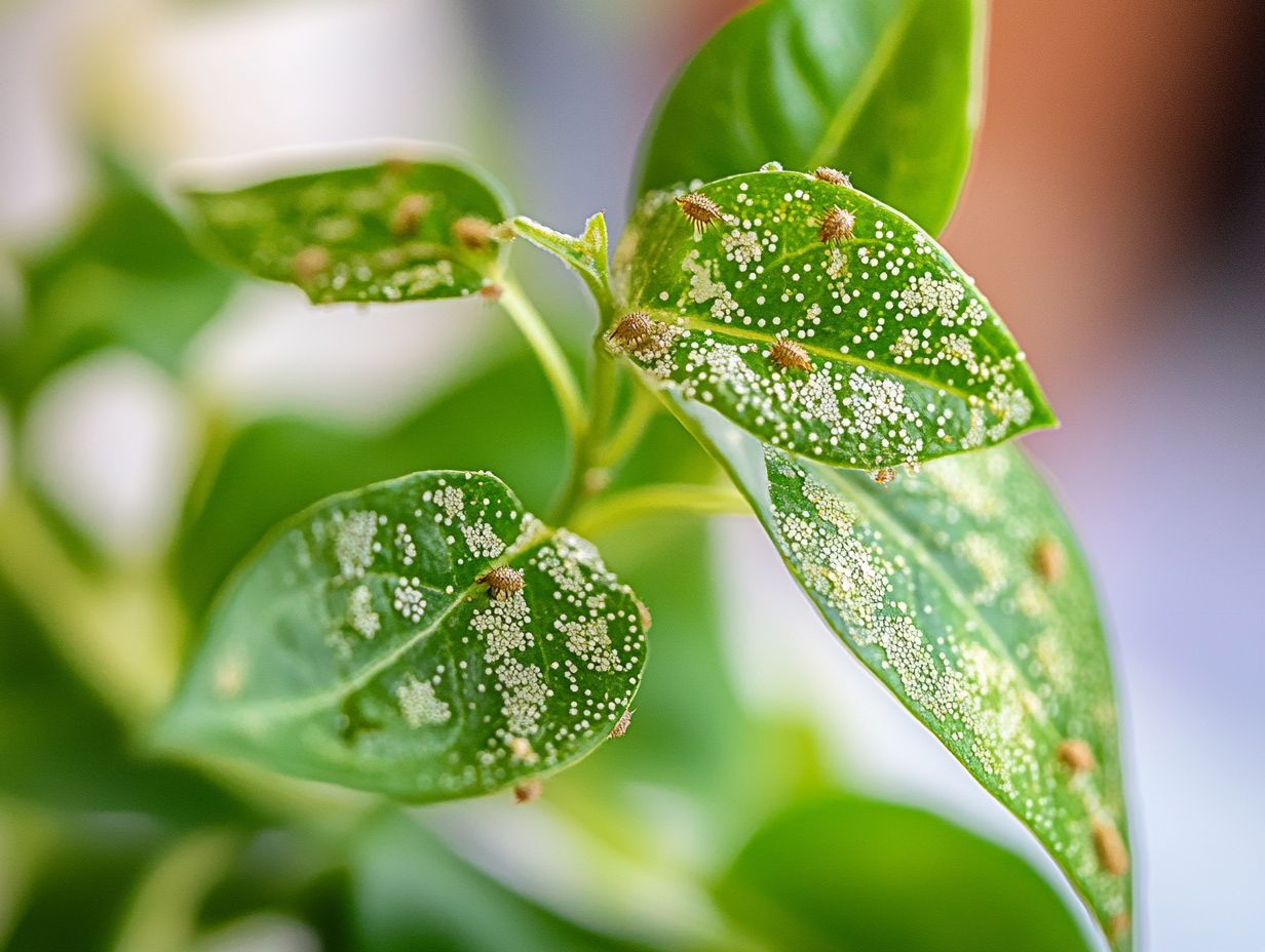 Image showing effective treatment methods for scale insects on indoor plants