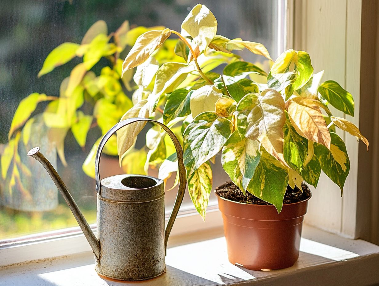 Visual guide to key takeaways on aging indoor plants