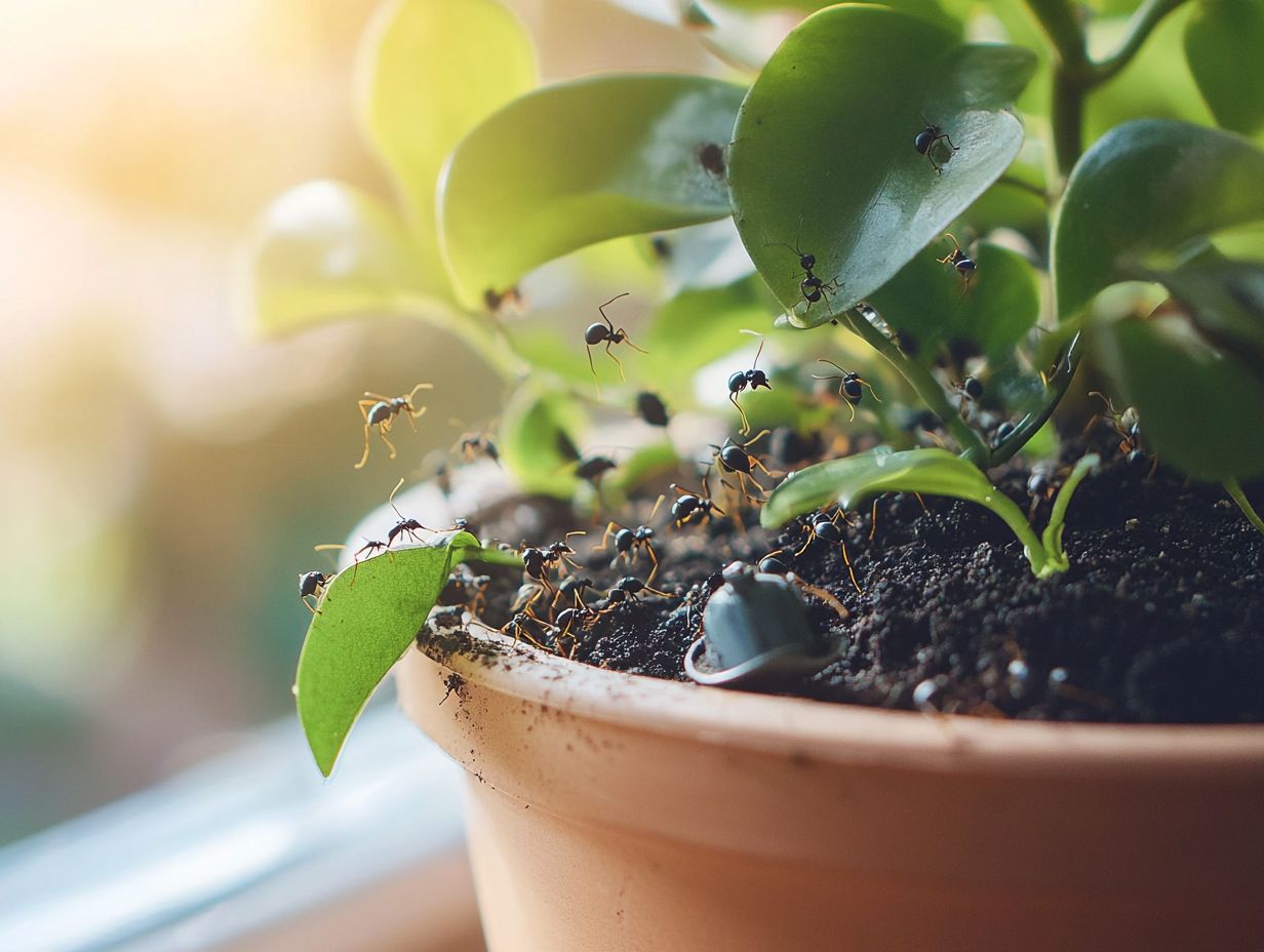 Chemical solutions for managing ants in indoor plants