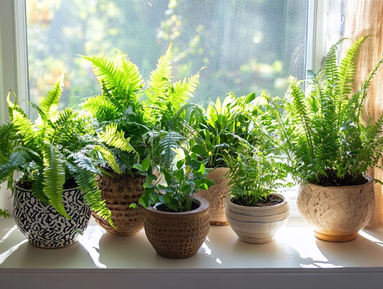 An image showcasing the frequently asked questions about indoor ferns.