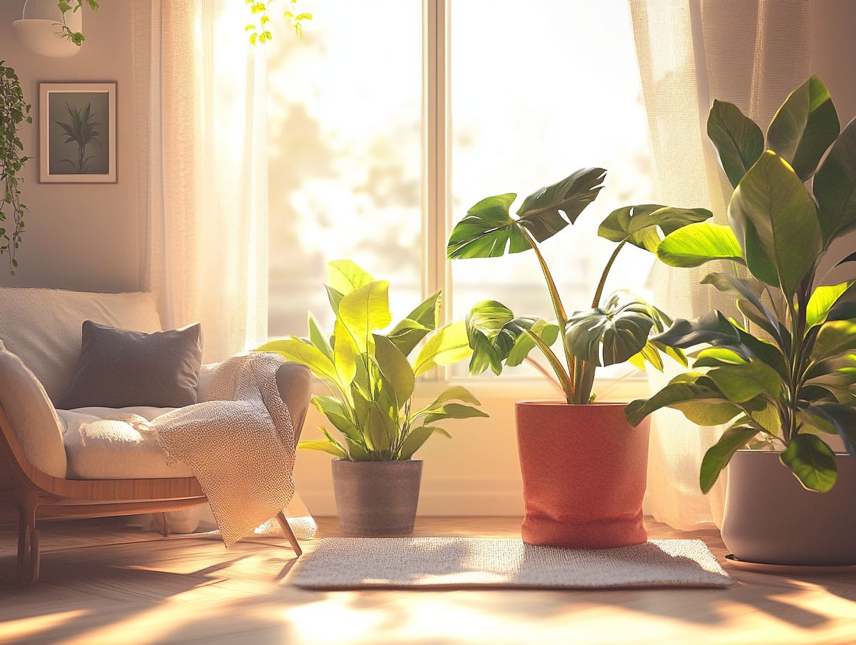 An array of indoor plants that enhance coziness.