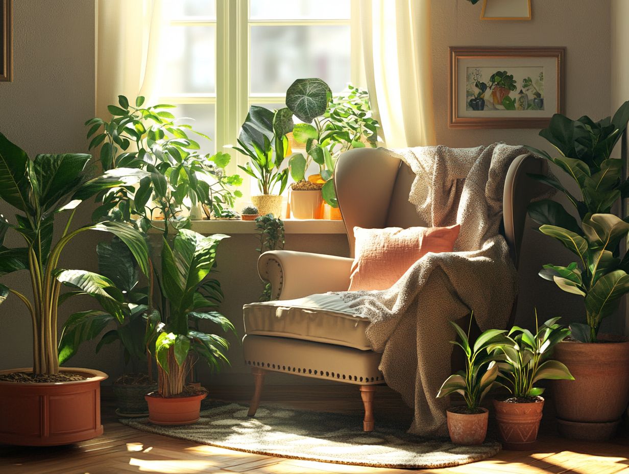 Image of various indoor plants for cozy atmospheres.