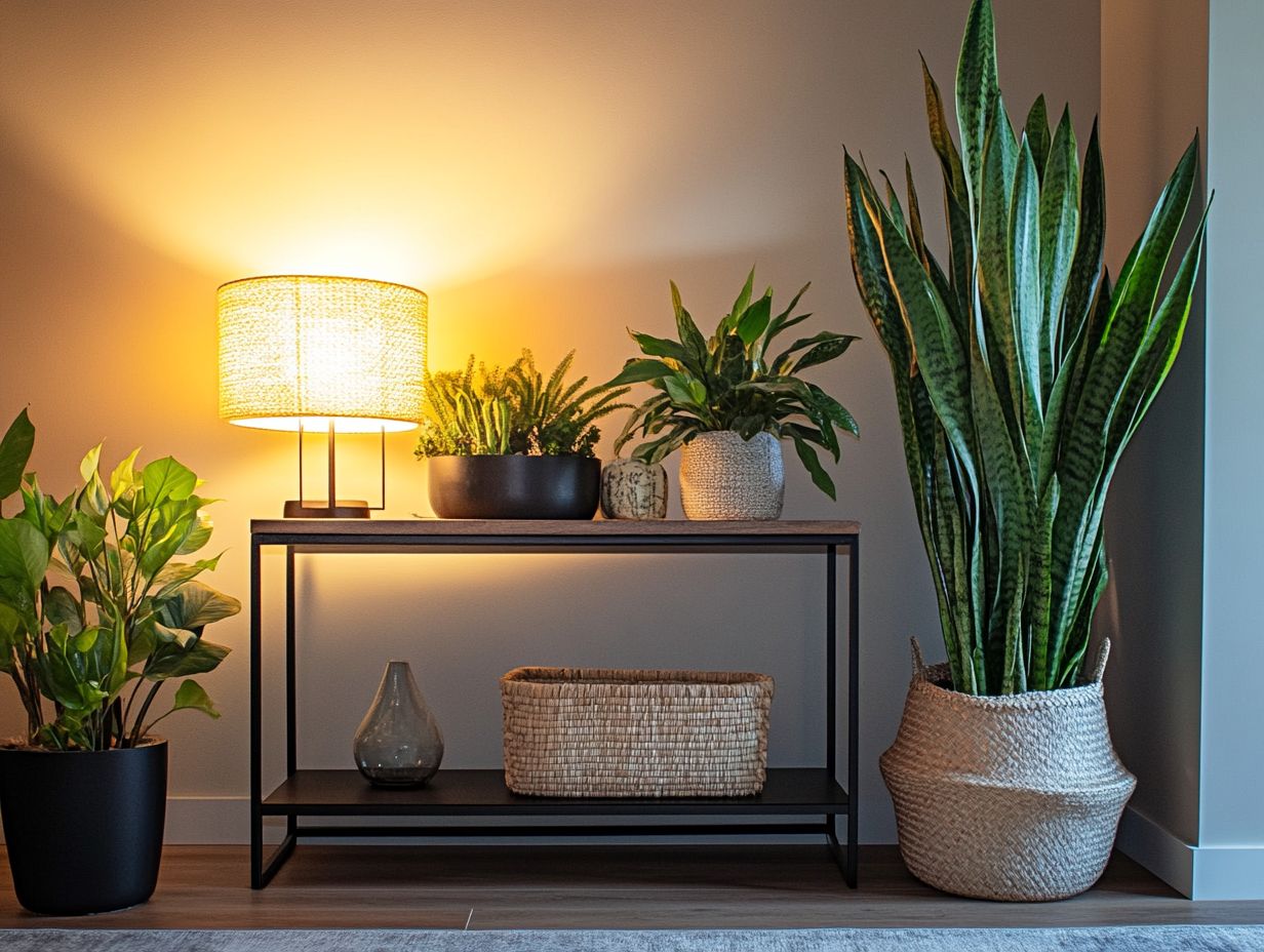 Bird of Paradise plant displayed in a decorative setting