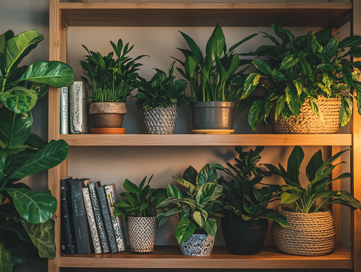 A variety of indoor plants for year-round beauty.