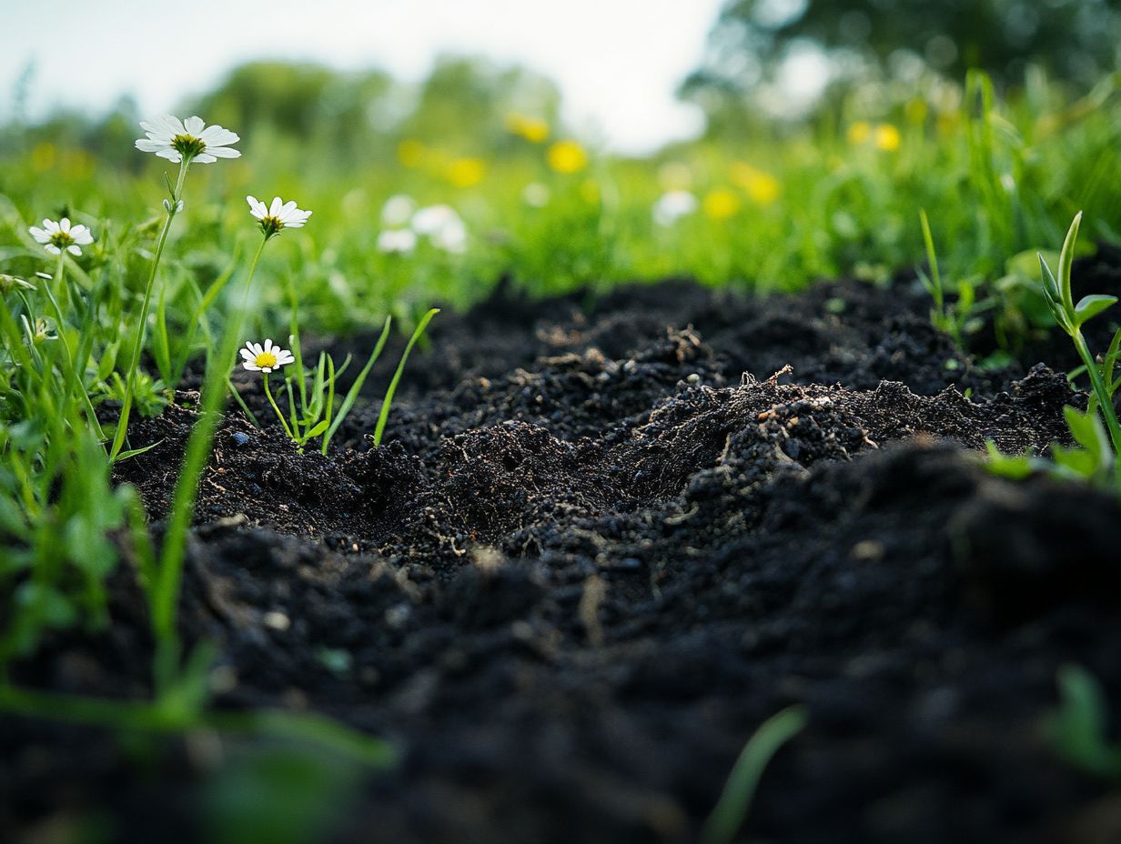 Illustration of Healthy Soil Formation and Microorganism Activity