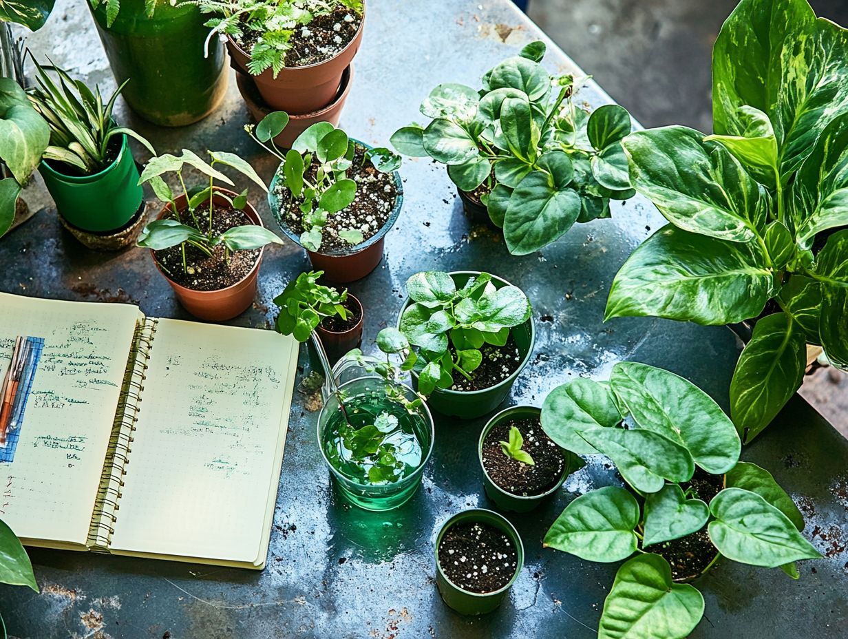 A diagram illustrating temperature and humidity control for indoor gardening