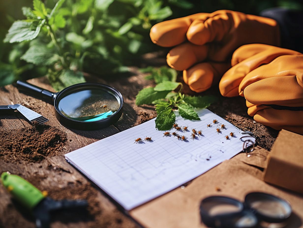 Illustration showing tips for detecting hidden plant pests.