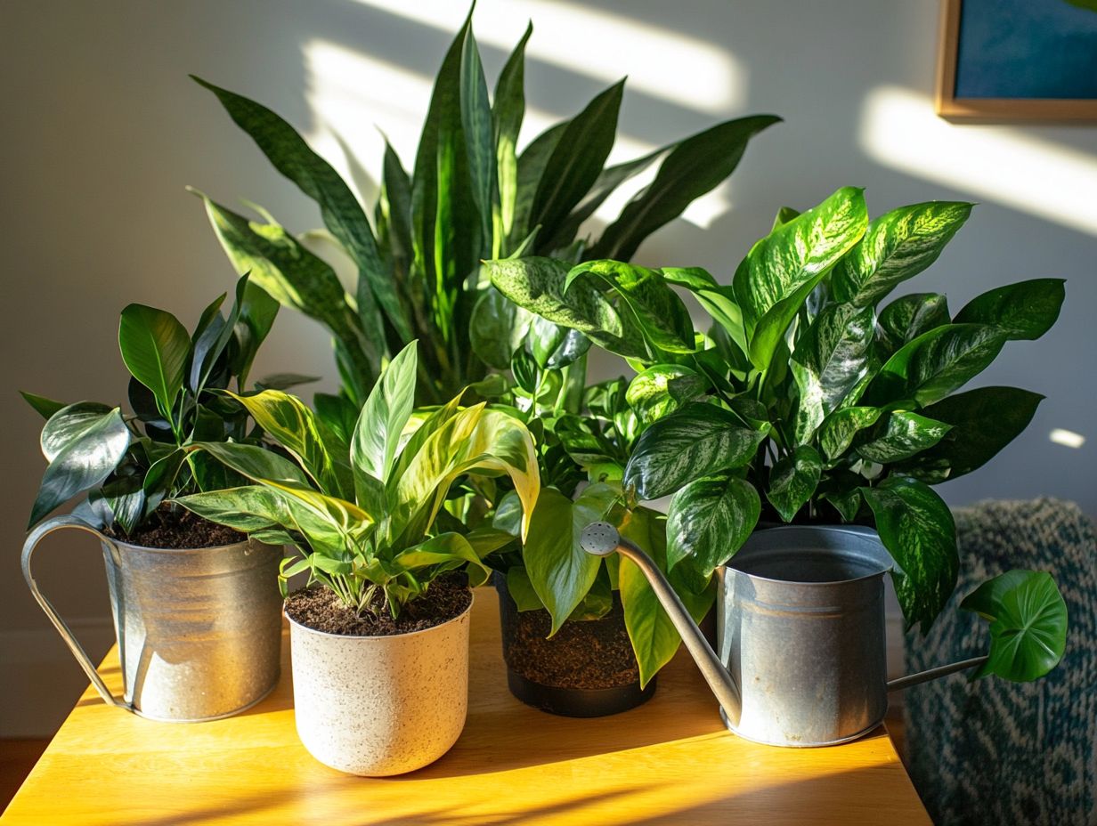 Healthy indoor plants free of pests and diseases