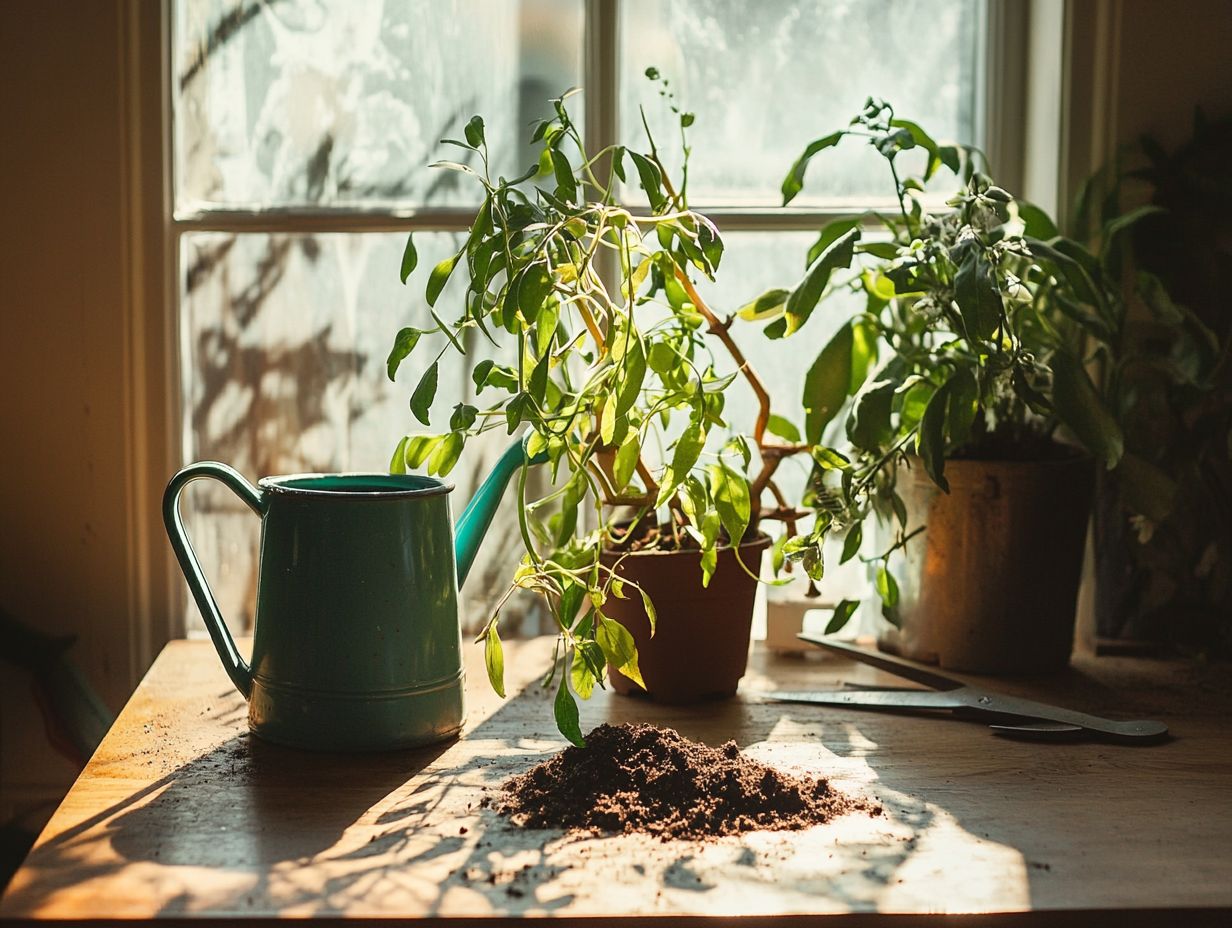 Image showing tips for preparing indoor plants before travel