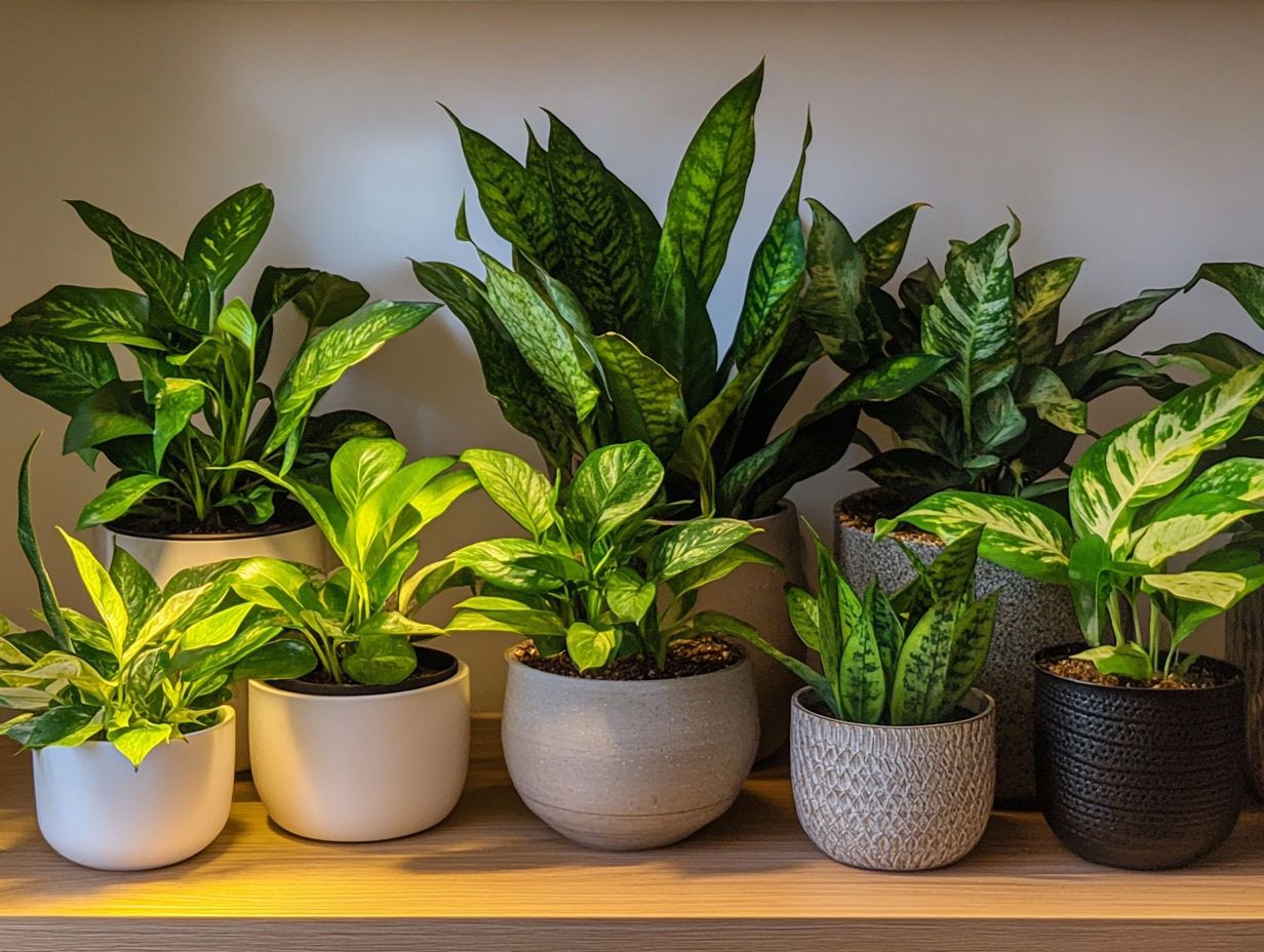 Infographic showing key takeaways about indoor plants