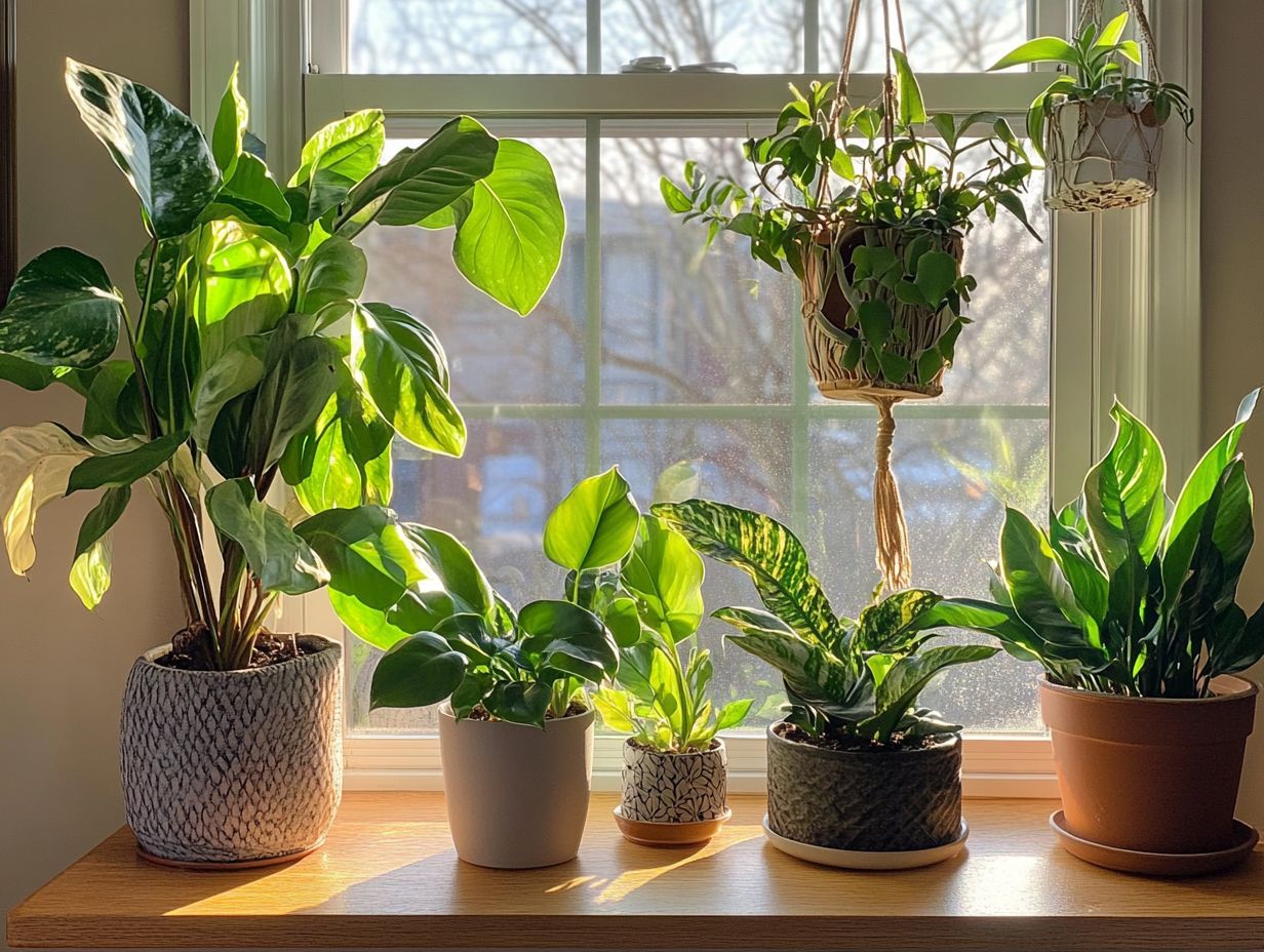 Indoor plants improving air quality