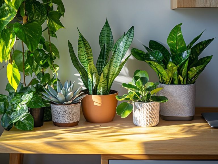 Top 5 Indoor Plants for Home Offices