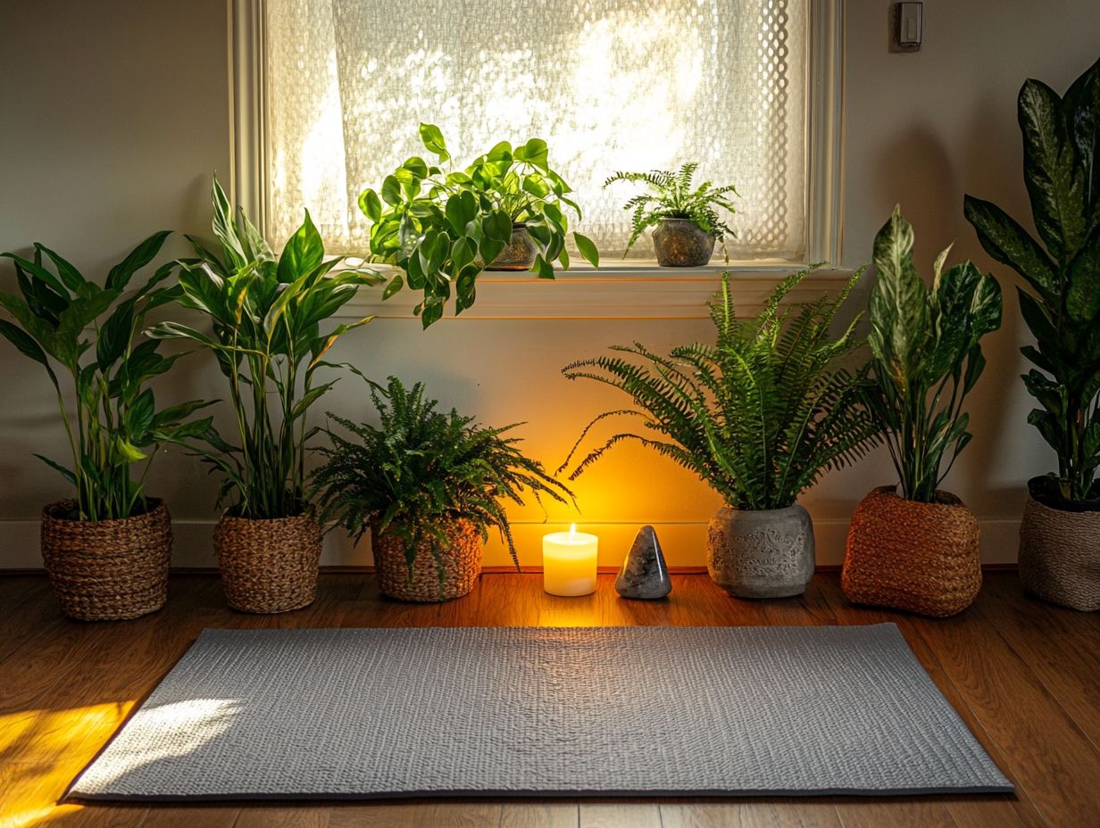 Aloe Vera plant in a serene meditation space.