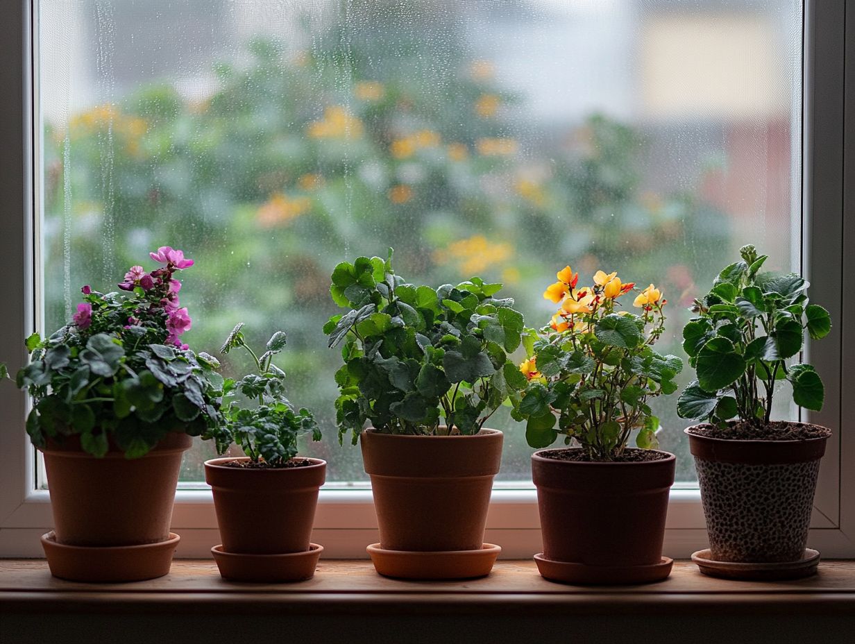 A collection of houseplants that thrive in northern windows.