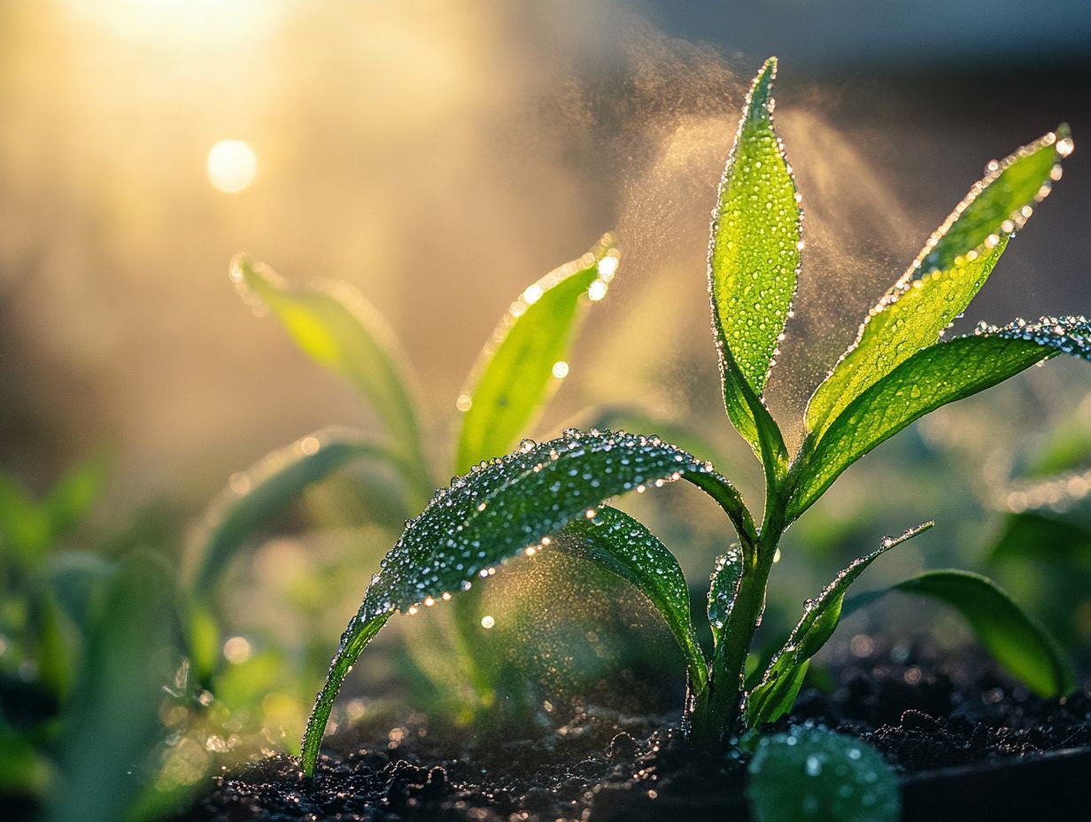 Illustration of key takeaways on evaporation in gardening.