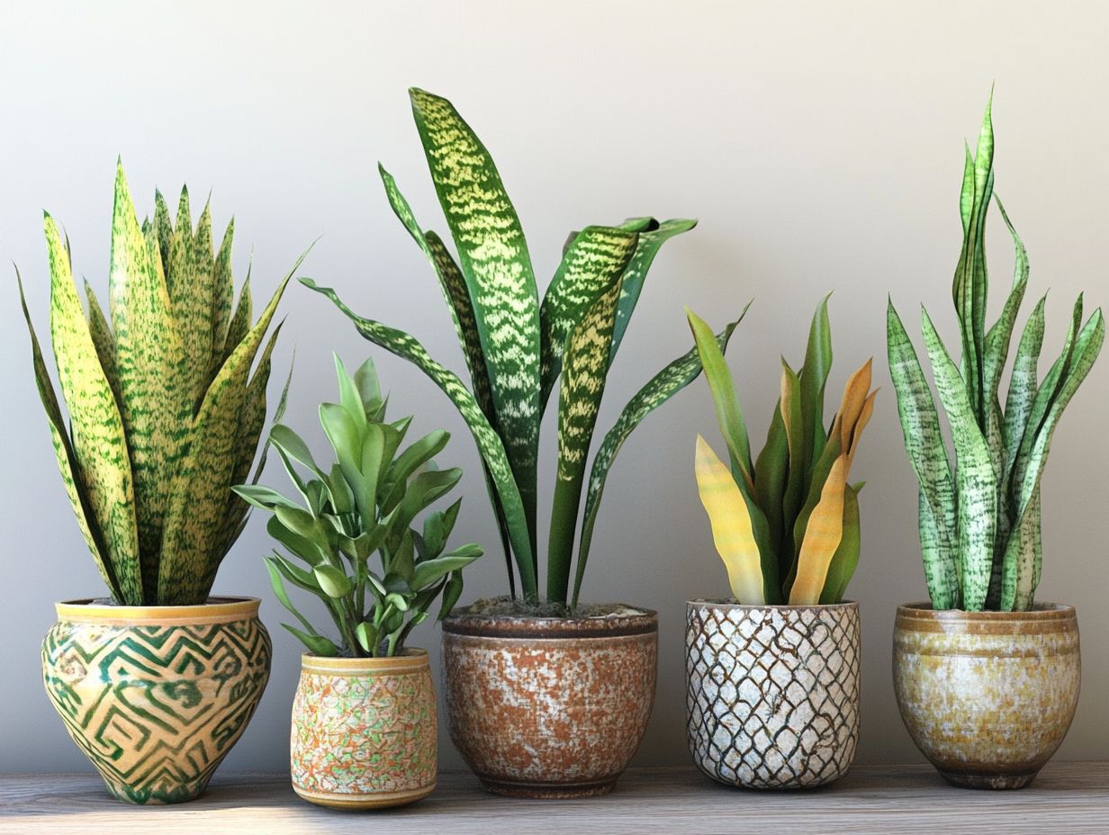 Image of common pests and diseases affecting snake plants