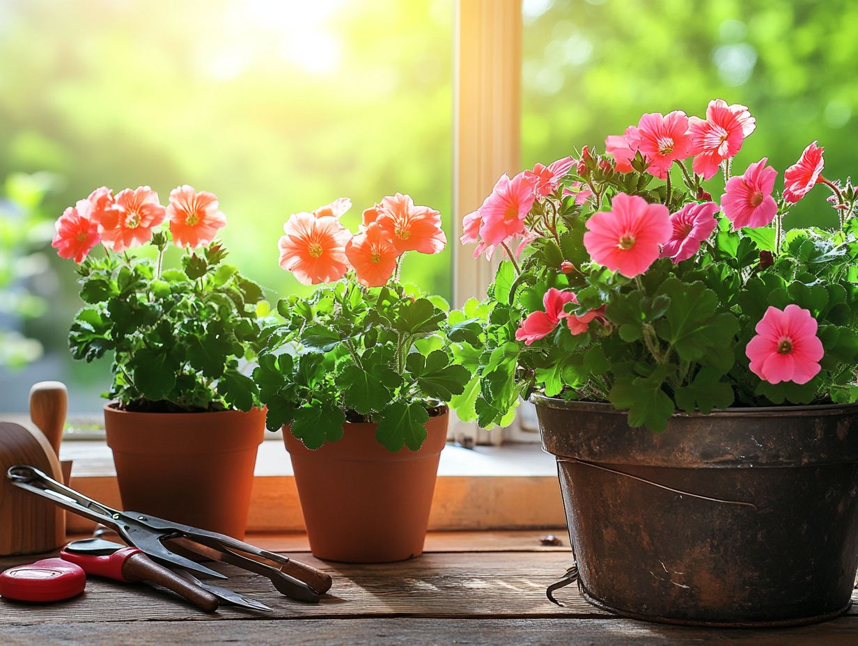 Basic care tips for indoor geraniums