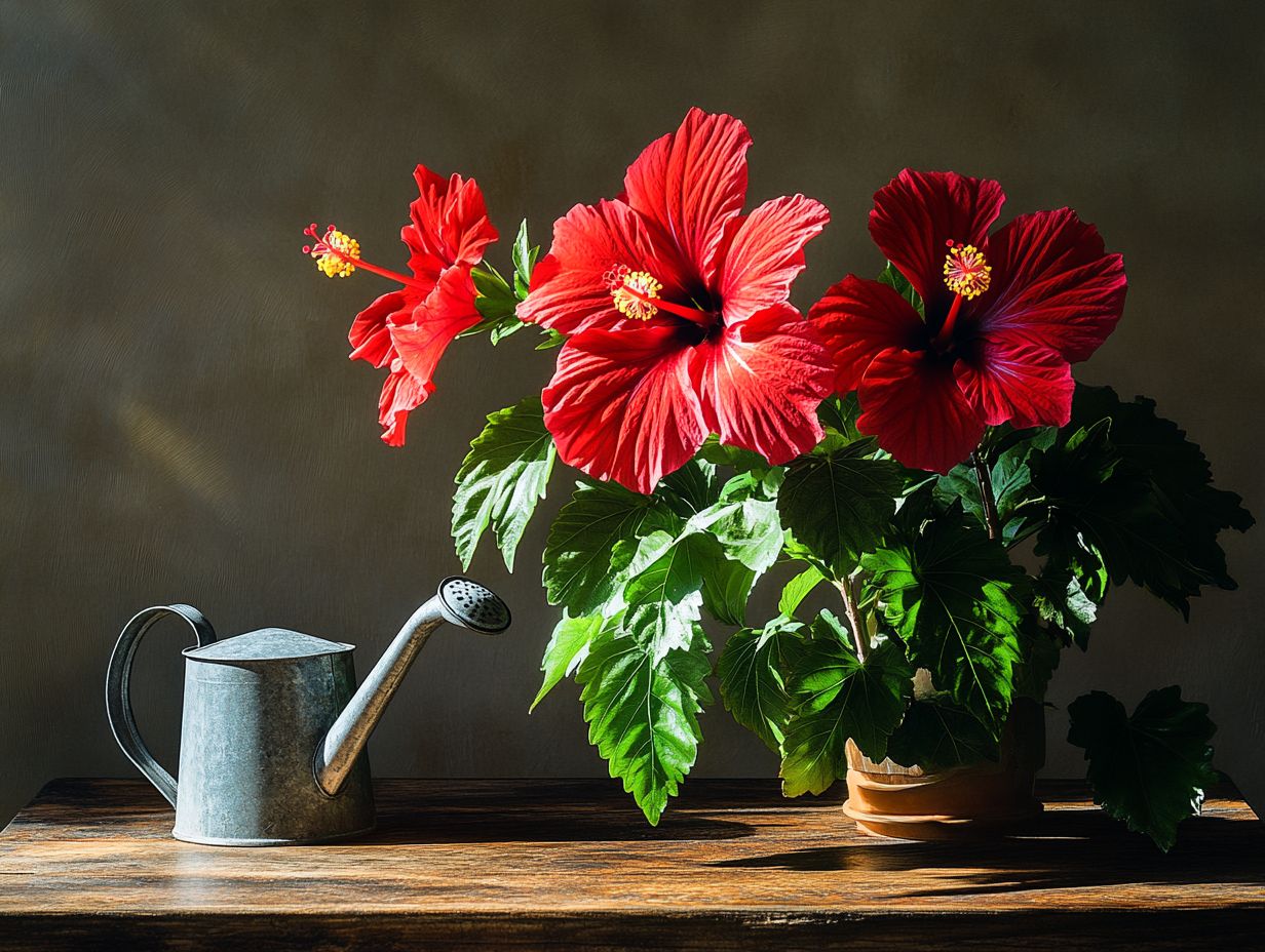 How often should I water my indoor hibiscus?