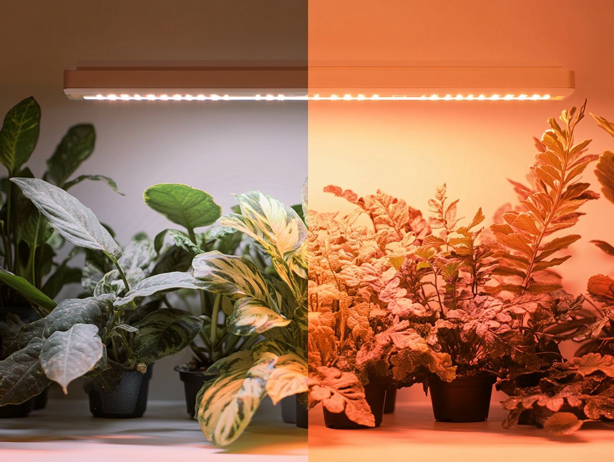 LED grow lights in action to enhance plant growth