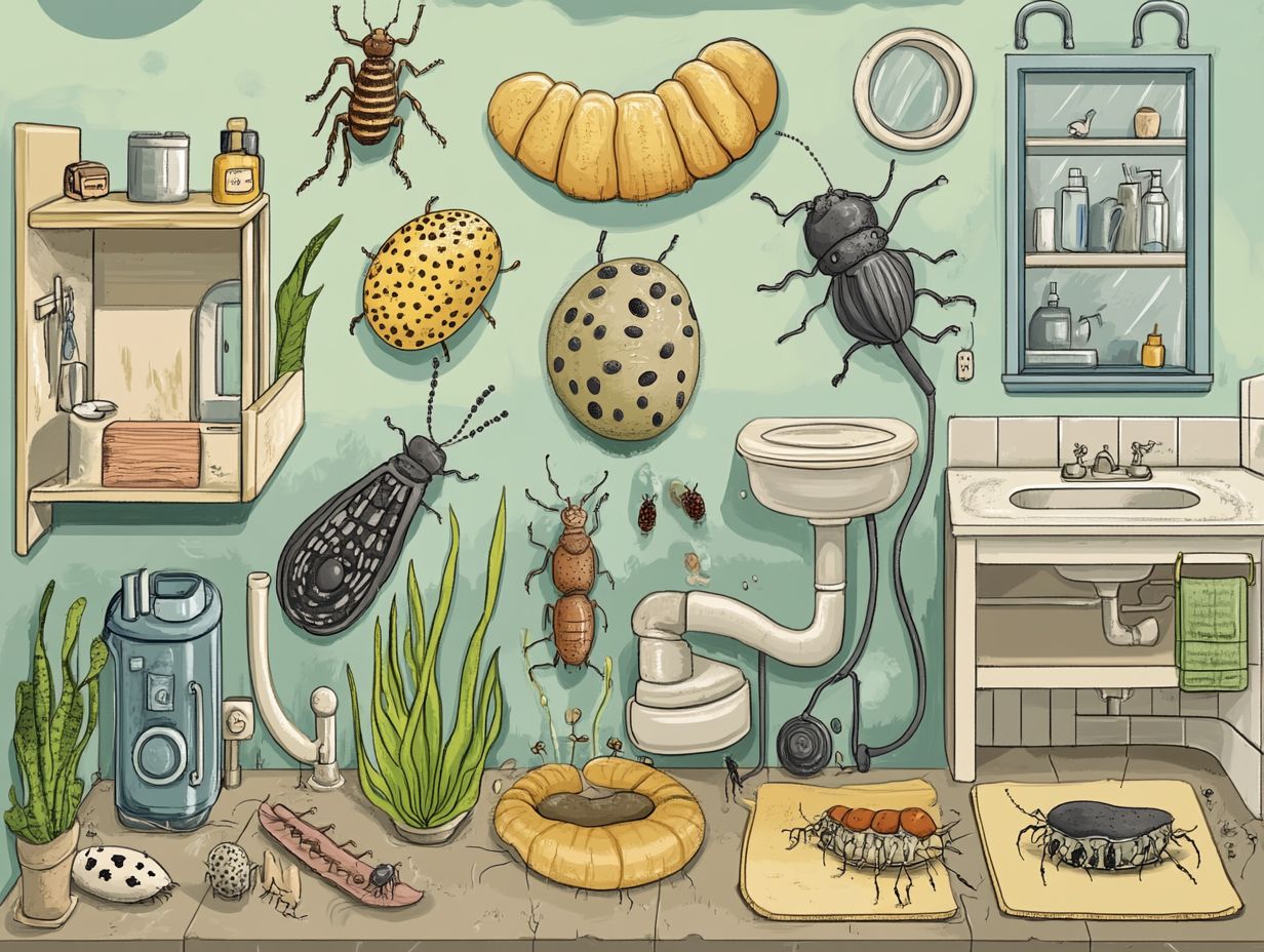 Illustration of the pupal stage in pest lifecycle