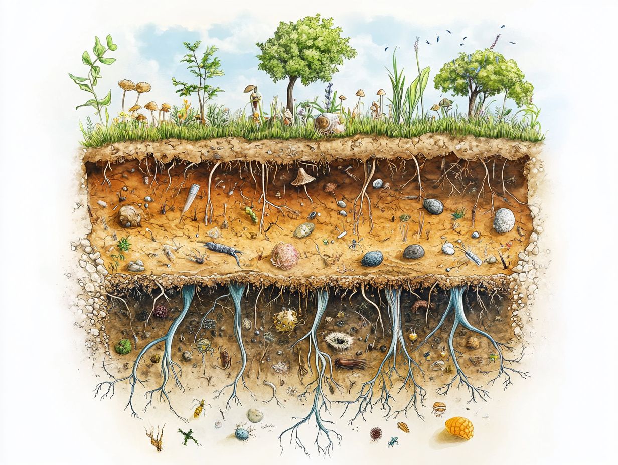 Image illustrating the nitrogen cycle in soil