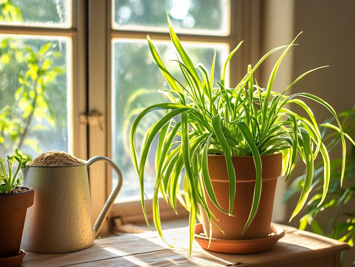 A visual guide on watering spider plants effectively.