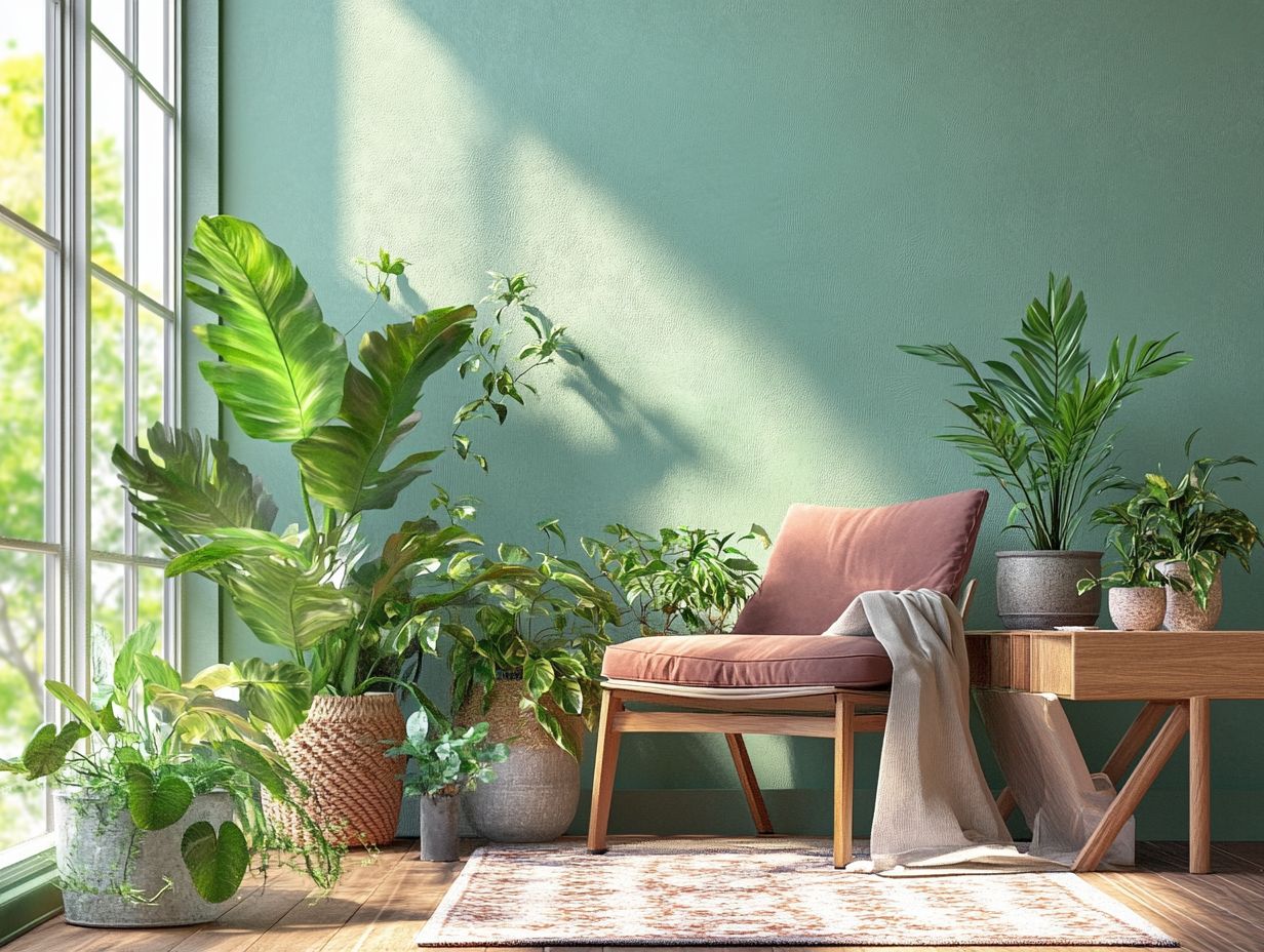 What are some benefits of using indoor plants to create zen spaces and enhance air quality?