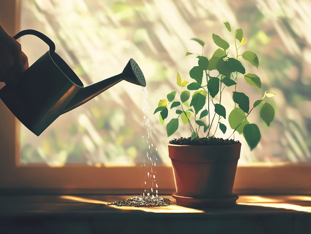 Infographic on Best Practices for Watering Newly Potted Plants