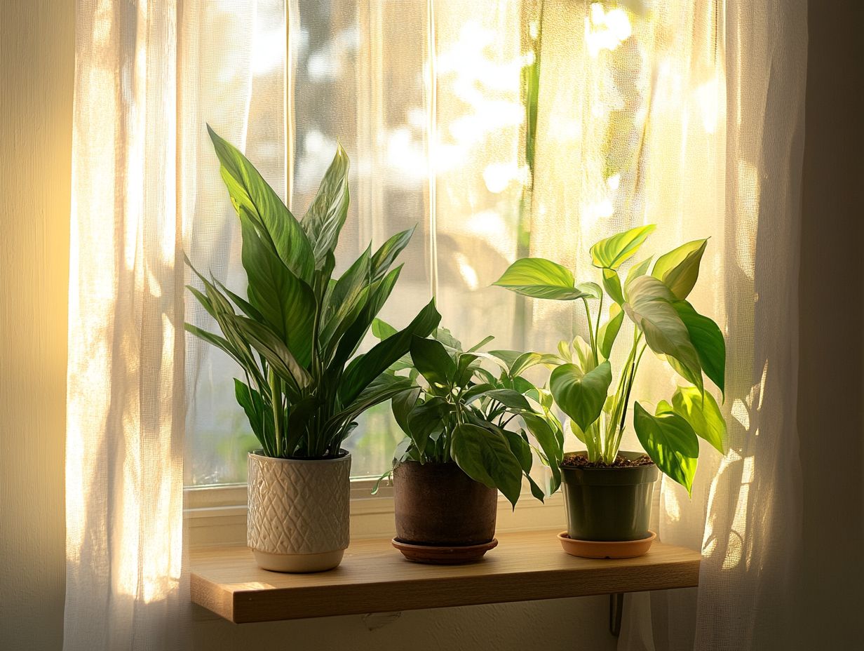 Beautiful indoor plants thriving in low light conditions